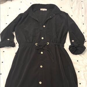 Michael Kors Black Button-Down Dress